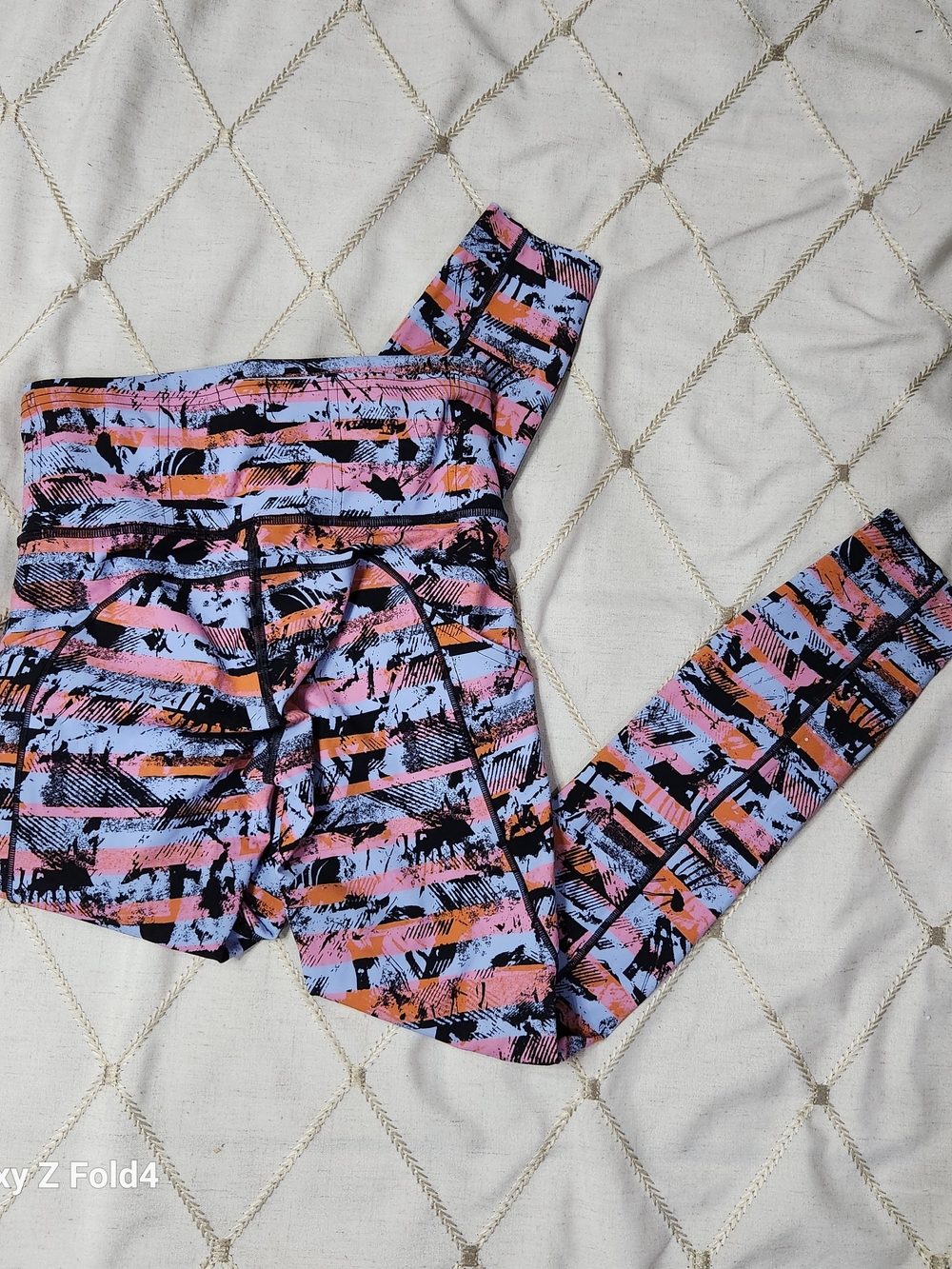 Lululemon Fast and Free 7/8 Tight II 25 Nulux Vivid Vision‎ Multi Black 4 EUC